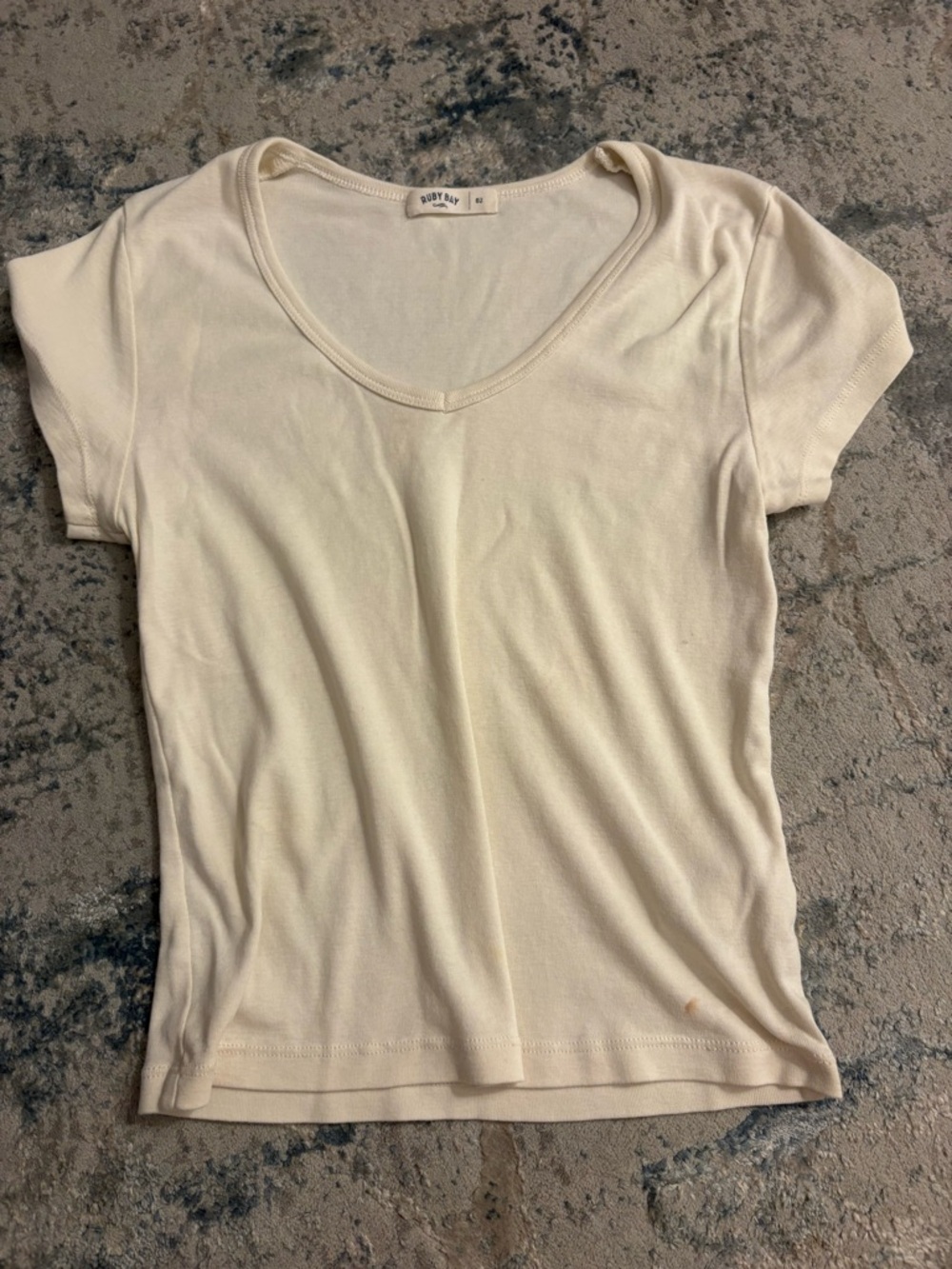 Roxy Women's Cream Short Sleeve Scoop Neck Tee - Classic Everyday Top